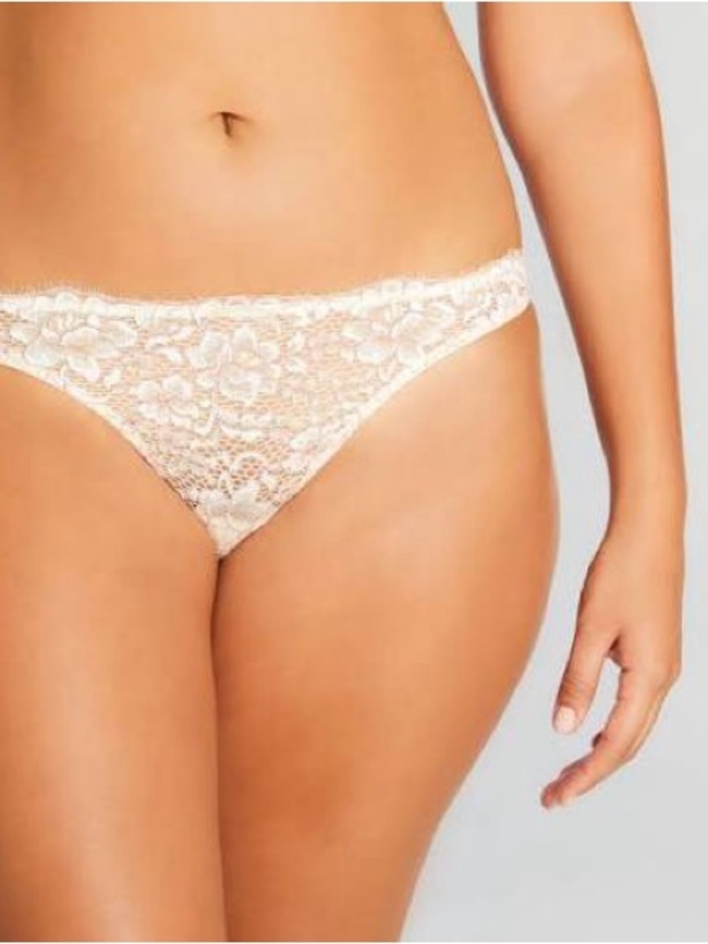 Cosabella Pret a Porter Thong in Moon Ivory/ Mandorla - L/XL